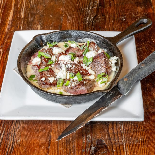 Steak Bites Bleu Cheese Skillet.