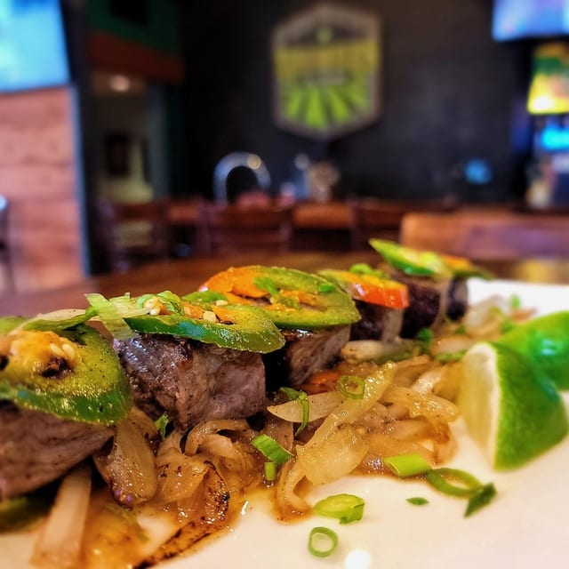 Steak Bites Touch of Mexico.